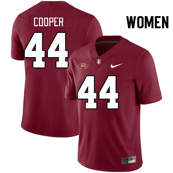 Women #44 Ernest Cooper Stanford Cardinal 2024 ACC Conference College Football Jerseys Stitched-Card